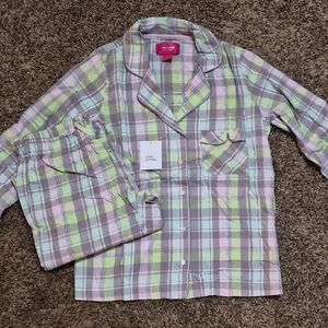 Victoria's Secret Plaid Pajama Set in Pink and Green